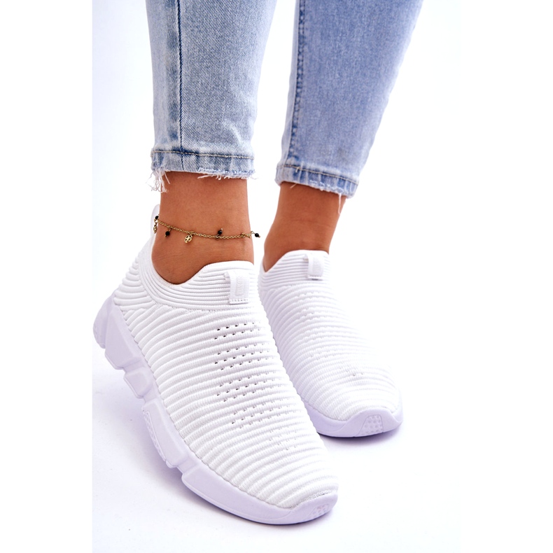 Chaussures de sport pour femmes Slip-on Big Star DD274460 Blanc blanche 4 Chaussures de sport pour femmes Slip-on Big Star DD274460 Blanc blanche 4