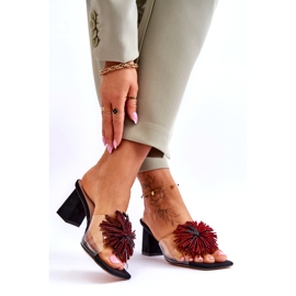 Talons hauts transparents des femmes S.Barski KV-AP658-1 noir 2