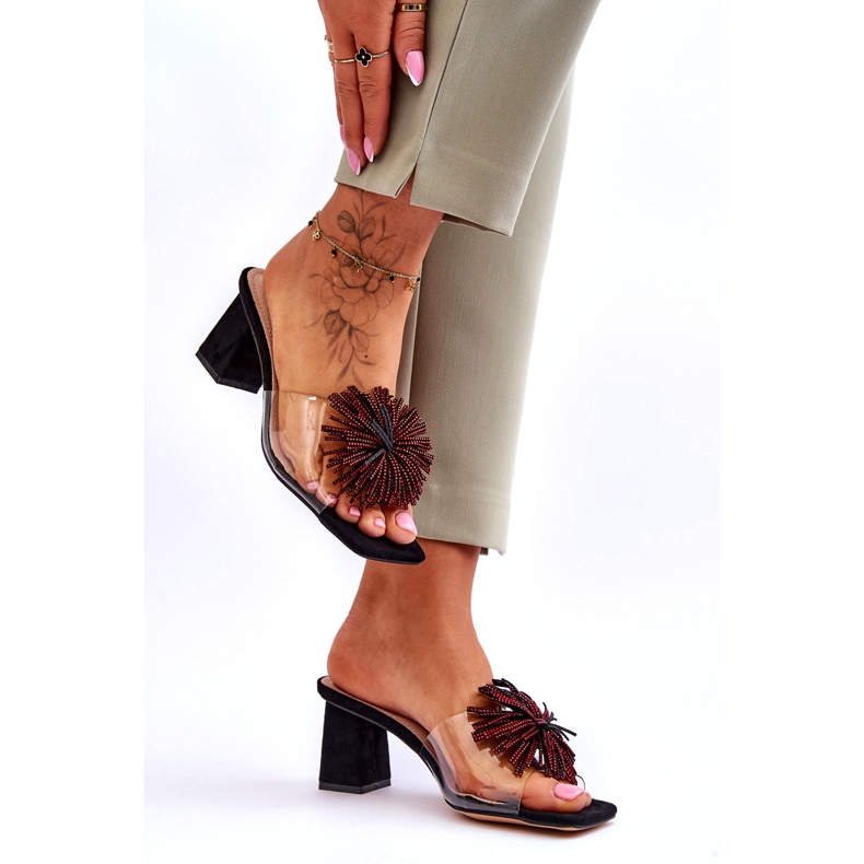 Talons hauts transparents des femmes S.Barski KV-AP658-1 noir 4