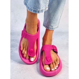 Tongs en mousse souple Sadier Fuchsia rose 2