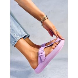 Tongs en mousse souple Sadier Violet 4
