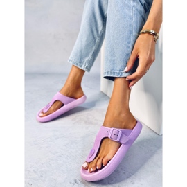 Tongs en mousse souple Sadier Violet 2