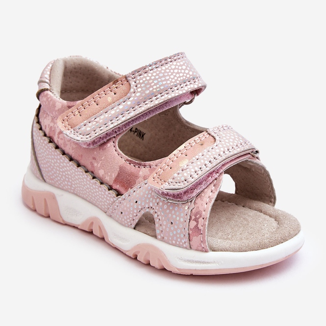 News Sandales Velcro Confortables Enfant Rose Alaska 1