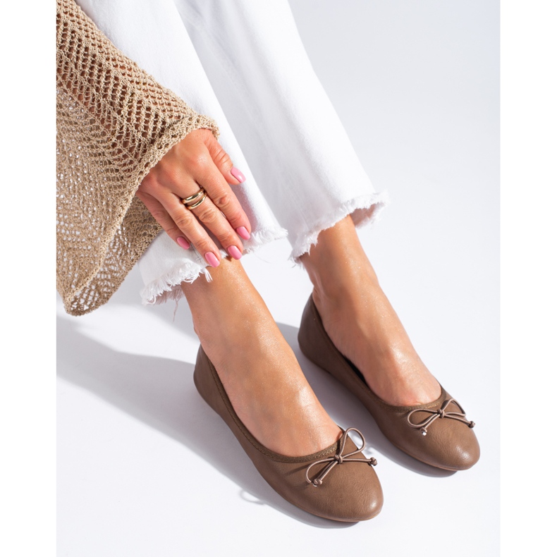 Ballerines femme marron à nœud Shelovet brun 1