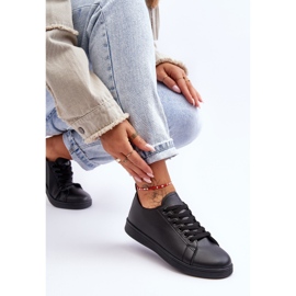 PE1 Baskets classiques en cuir pour femmes Noir Illimité le noir 5