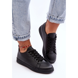 PE1 Baskets classiques en cuir pour femmes Noir Illimité le noir 4