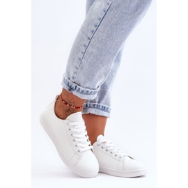 PE1 Baskets classiques en cuir pour femmes Blanc illimité blanche 1