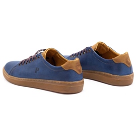 Polbut Chaussures cuir homme 2109 bleu marine 4