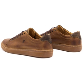 Polbut Chaussures cuir homme 2109 camel brun 4