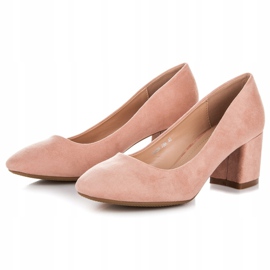 Fama Escarpins en daim sur un pilier rose 3
