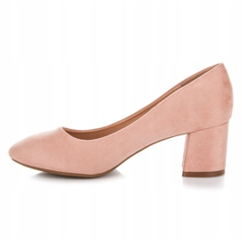 Fama Escarpins en daim sur un pilier rose 6