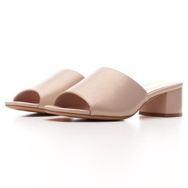 Sandales à talons pour femmes avec bande élastique Sergio Leone KL317 beige 2