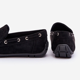 Mocassins à enfiler en daim pour hommes Noir Rayan le noir 4