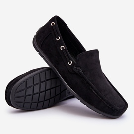 Mocassins à enfiler en daim pour hommes Noir Rayan le noir 6