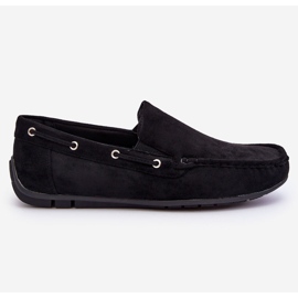 Mocassins à enfiler en daim pour hommes Noir Rayan le noir 8