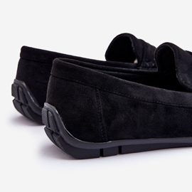 Wesley Mocassins en daim pour hommes Noir le noir 5