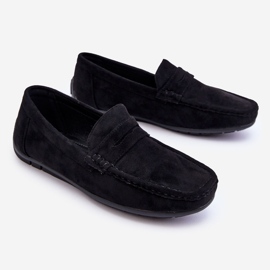 Wesley Mocassins en daim pour hommes Noir le noir 2