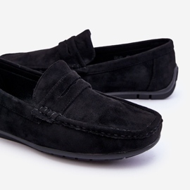 Wesley Mocassins en daim pour hommes Noir le noir 3