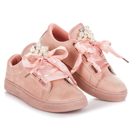 Chaussures De Sport Avec Perles rose 2