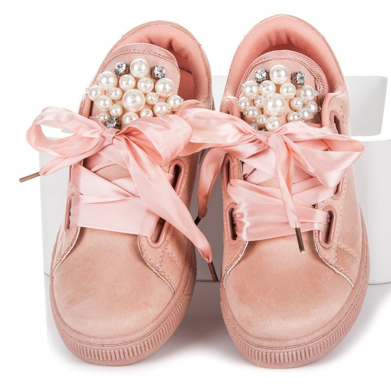 Chaussures De Sport Avec Perles rose 1 Chaussures De Sport Avec Perles rose 1