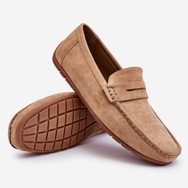 Mocassins Wesley en daim beige pour hommes 6