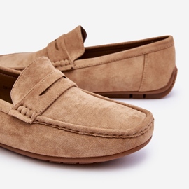 Mocassins Wesley en daim beige pour hommes 3