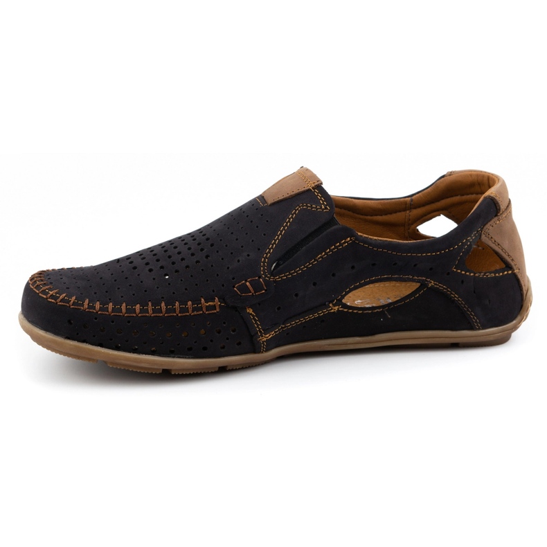 Olivier Chaussures homme mocassins 91K été daim noir le noir 1