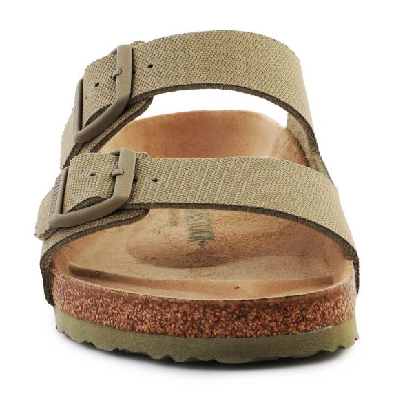Birkenstock Rivet Logo Claquettes en toile végétalienne délavées 1023958 vert 1 Birkenstock Rivet Logo Claquettes en toile végétalienne délavées 1023958 vert 1