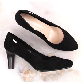Escarpins en daim noir Sergio Leone le noir 3
