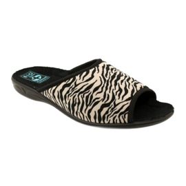 Adanex Chaussons femme Sara 15773 Imprimé léopard le noir 2