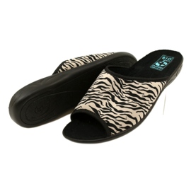Adanex Chaussons femme Sara 15773 Imprimé léopard le noir 5