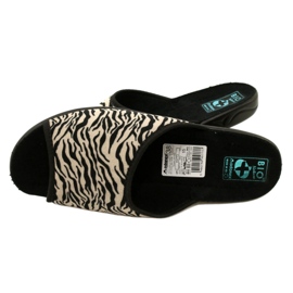 Adanex Chaussons femme Sara 15773 Imprimé léopard le noir 6