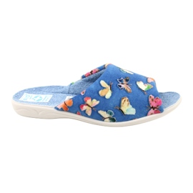 Adanex Chaussons femme Sara 25373 Papillons bleu 1