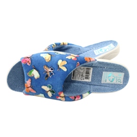 Adanex Chaussons femme Sara 25373 Papillons bleu 6