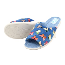 Adanex Chaussons femme Sara 25373 Papillons bleu 5