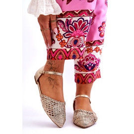 Sandales plates élégantes pour femmes, doré 1