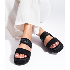 Sandales plateformes noires Big Star LL274856 1