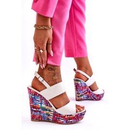 Sandales Compensées Femme Blanc Calderia 2