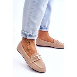 Mocassins classiques à enfiler avec décoration, beige clair 2