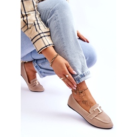 Mocassins classiques à enfiler avec décoration, beige clair 4