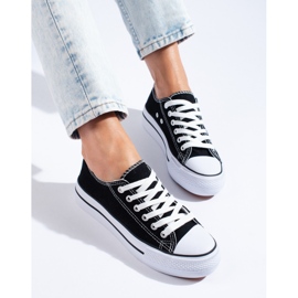 Baskets noires Shelovet femme 1
