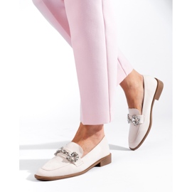 Mocassins en daim beige à boucle Shelovet 2