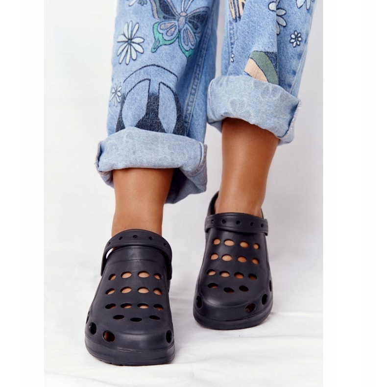 Flameshoes Slippers de mousse noire féminine Eva Black le noir 4