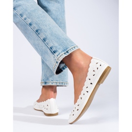 Ballerines femme ajourées Shelovet blanches 2