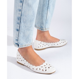 Ballerines femme ajourées Shelovet blanches 3