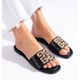 Élégantes pantoufles noires pour femmes Shelovet 1