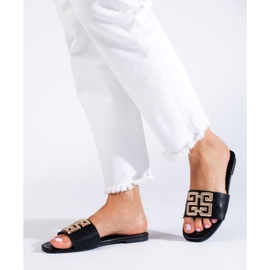 Élégantes pantoufles noires pour femmes Shelovet 2