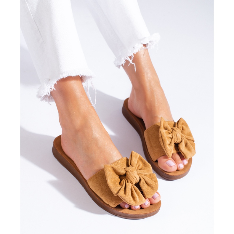 Sandales marron pour femme avec nœud Shelovet brun 2