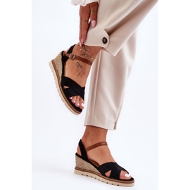 Sandales Compensées Daim Léger Noir Celine le noir 4