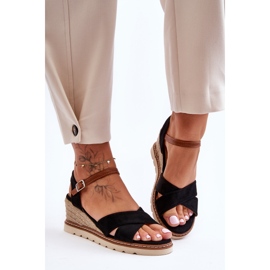 Sandales Compensées Daim Léger Noir Celine le noir 3